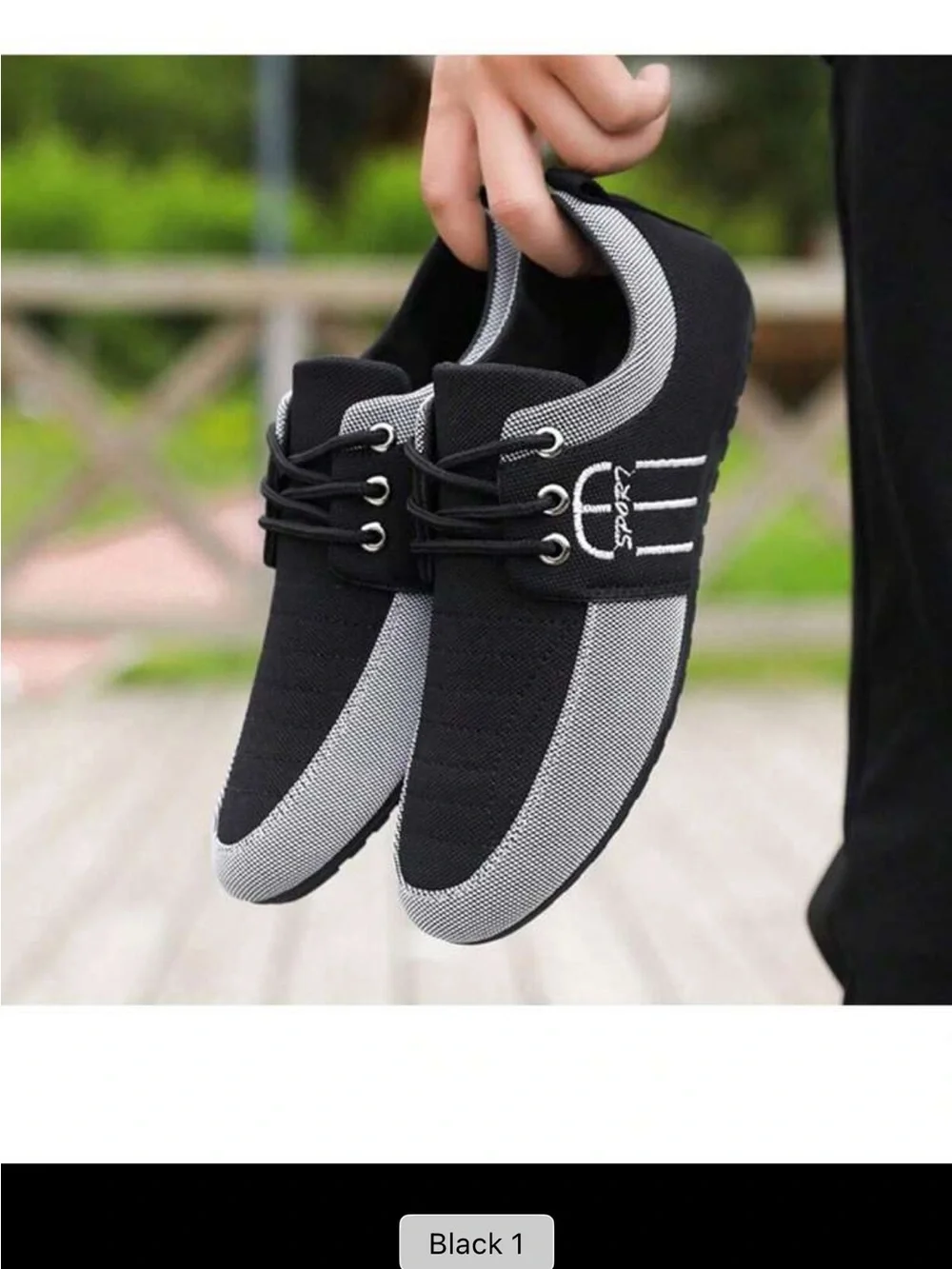Summer Men's Black and Gray Lightweight driving loafers Canvas shoes.